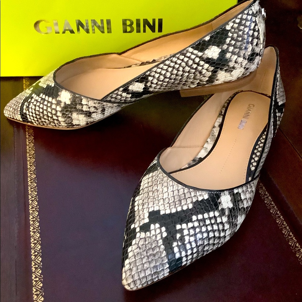 Gianni Bini Python Flats